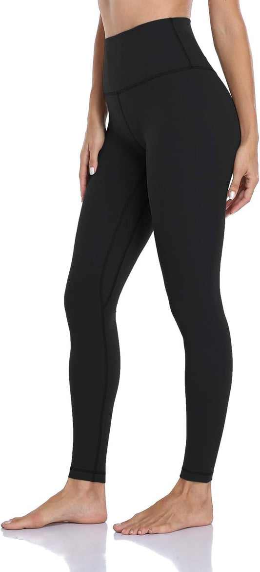 Essential Leggings 28'', High Waisted Comfortable Soft Athletic Yoga Pants Full Length